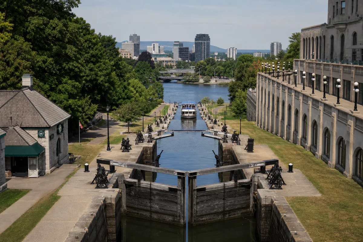 Le canal Rideau et ses écluses historiques à Ottawa
